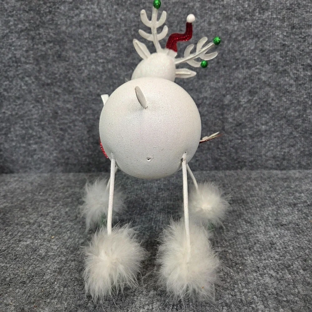 Pier One Imports Decor Christmas Retired Snowball Glitter Reindeer 10